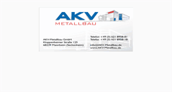 Desktop Screenshot of akv-metallbau.com