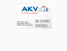 Tablet Screenshot of akv-metallbau.com